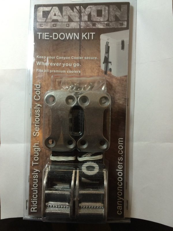 Super tough Canyon Cooler tie down kit.